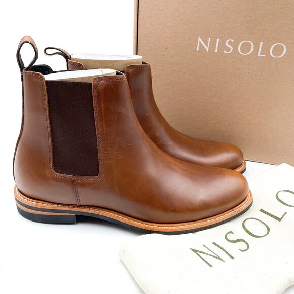 Nisolo Other - SOLD-Nisolo All Weather Chelsea Boots Brown Leather Ankle Pull On Sz 9 Men's